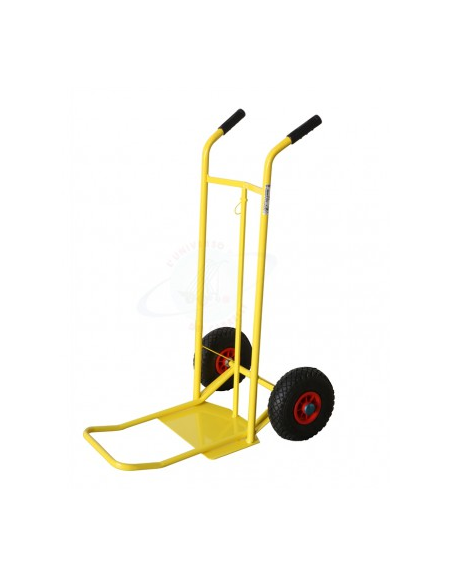 Carrello portasacchi - doppia pedana - 2 Ruote Pneumatiche nylon Ø cm 26 - cm 58x107