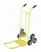 Carrello Saliscala "doppia pedana" 6 ruote a stella Ø cm 15 - cm 58x107