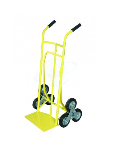 Carrello Saliscala "doppia pedana" 6 ruote a stella Ø cm 15 - cm 58x107