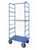 Carrello a ripiani medio - 4 ruote gomma piena (2 fisse 2 girevoli) Ø cm 20 - cm 60x90x180h