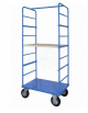 Carrello a ripiani medio - 4 ruote gomma piena (2 fisse 2 girevoli), 2 con freno Ø cm 20 - cm 60x90x180h