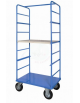 Carrello maxi a ripiani - 4 ruote Ø cm 20 (2 fisse 2 girevoli) gomma piena - cm 80x120x180h