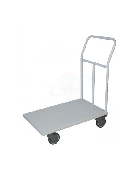 Carrello con pianale office medio - 4 ruote girevoli in gomma Ø cm 12,5 - cm 50x80