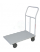 Carrello a pianale office grande, 4 ruote girevoli in gomma antitraccia alta silenziosità, 2 con freno Ø cm 12,5, piano cm 60x90