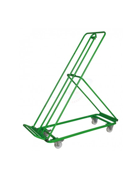 Espositore ortofrutta grande verniciato - 4 ruote (2 fisse - 2 girevoli con freno) nylon bianco Ø cm 10 - cm 158x51x137h