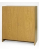 Armadietto basso in legno 2 ante e 2 ripiani - cm 100x40x110h