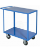 Carrello portatutto a 2 piani, lamiera 15/10, 4 ruote girevoli, 2 con freno gomma piena Ø cm 12,5 - piano cm 50x80
