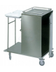 Carrello raccolta e distribuzione biancheria in acciaio inox AISI 304 - 4 ruote (2 con freno) cm Ø 12,5 - cm 135x67,5x114,5h