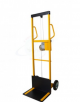Mini sollevatore ad arganello grande alzata, ruote gomma piena Ø cm 20 - sollevamento cm 118 - cm 57x57x150h