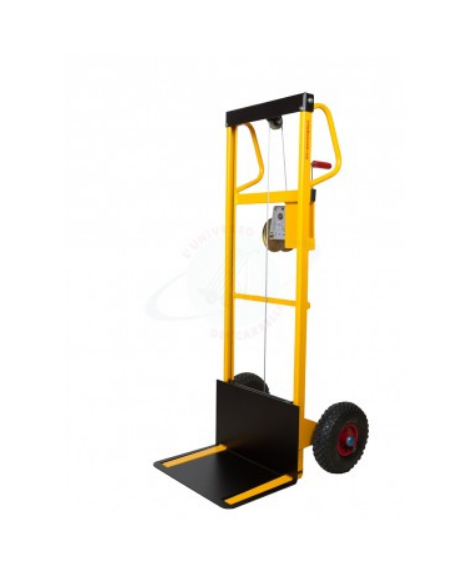 Mini sollevatore ad arganello ruote pneumatiche Ø cm 26 - sollevamento cm 95 - cm 62x66x129h