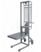 Sollevatore in acciaio INOX AISI 304 - sollevamento con verricello, 2 ruote posteriori, 2 rulli anteriori - cm 100x53x161h