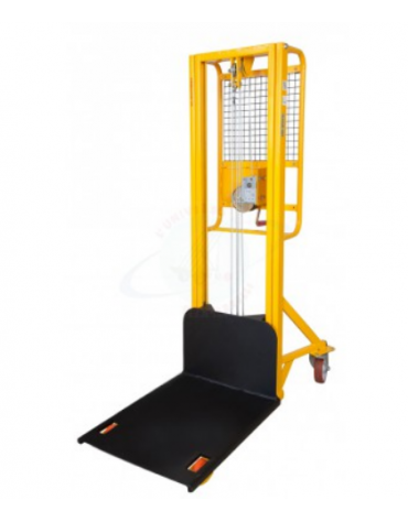 Sollevatore ad arganello con piastra, sollevamento max cm  250 - cm 113x79x200,5h