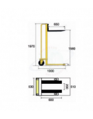 Sollevatore a pompa idraulica - sollevamento massimo cm 160 - cm 100x53x197h