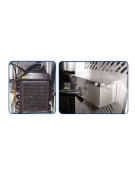 Banco refrigerato pizzeria 2 porte + cassettiera per panetti con sovrastruttura refrigerata GN1/3 - cm 202,5x80x139h