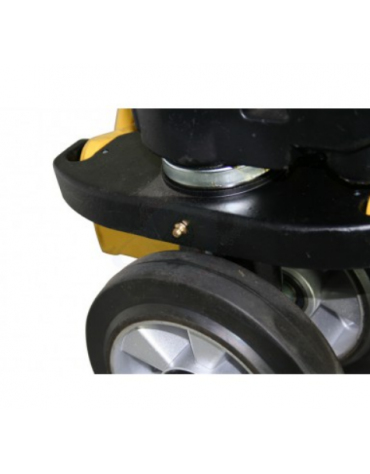 Carrello Transpallet con pompa monoblocco - rullo singolo - portata Kg 2500 - forche cm 115x54