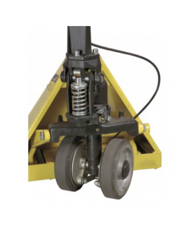 Carrello Transpallet con freno, comando a leva a 3 posizioni - doppio rullo -  forche cm 115x52 - portata Kg. 2500