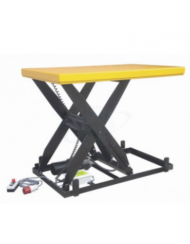 Piattaforma elettro-idraulica - piano cm 80x130, corsa utile cm 82 - altezza max piano cm 101 - portata Kg 1000