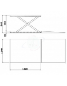 Piattaforma elettro-idraulica Extrabassa - piano cm 114x145 - portata Kg.1000 - sollevamento a cm 84