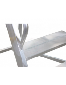 Scala a palchetto a 4 gradini con pedana di lavoro 3+1 - altezza piano cm 100 - Parapetto da cm 100