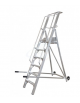 Scala a palchetto a 6 gradini con pedana di lavoro 5+1, altezza piano cm 150 - 80x45x280h cm