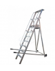 Scala a palchetto a 7 gradini con pedana di lavoro 6+1 - altezza piano cm 175 - Dimensione chiusa cm 85x45x310h