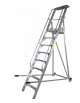 Scala a palchetto a 8 gradini con pedana di lavoro 7+1, altezza piano cm 200