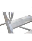 Scala a palchetto a 8 gradini con pedana di lavoro 7+1 - altezza piano cm 200 - Dimensione chiusa cm 90x45x335h