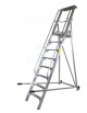 Scala a palchetto a 9 gradini con pedana di lavoro 8+1, altezza piani cm 225