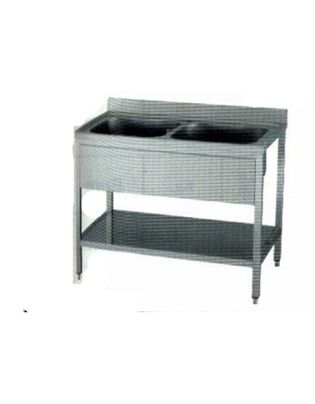 Lavello 2 vasche Dimensioni cm.140x70x90h