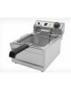 Friggitrice elettrica da banco in acciaio inox - 1 vasca estraibile - capacità olio Lt 6 - mm 295x430x290h