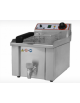Friggitrice elettrica da banco in acciaio inox - 1 vasca, capacità olio: 9 Lt - mm 315x480x350h