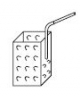 Cestello GN 1/4 per cuocipasta elettrico da banco cm 14X14X16h