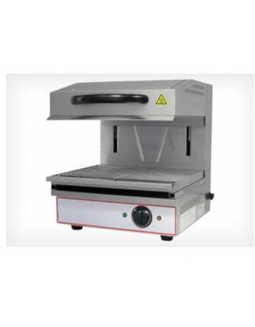 Salamandra mobile in acciaio inox con piano di cottura mm 440x320 - mm 450x450x530h