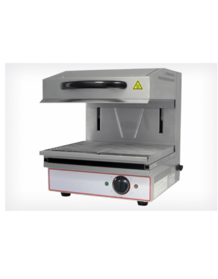 Salamandra mobile in acciaio inox con piano di cottura mm 440x320 - mm 450x450x530h