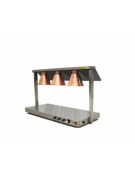 Piastra scaldavivande in acciaio inox ad infrarossi - base riscaldante regolabile - mm  1070x530x700h