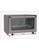 Forno a convenzione in acciaio inox ventilato - 2 ventilatori e 2 resistenze - Capacità 4 Teglie cm 60x40 ( incluse)