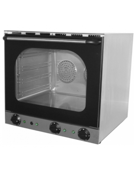Forno a convenzione in acciaio inox, funzione grill e umidificatore -  Capacità N° 4 Teglie cm 31,5x44 ( incluse)-cm 59,5x57x57h - dinaforniture.it