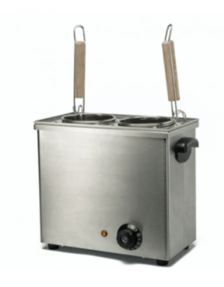 Cuocipasta elettrico da banco - dimensioni cestello mm Ø 120 / 140 - dimensioni esterne mm 370x230x300h