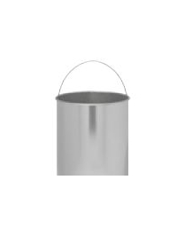 Gettacarte tondo in acciaio inox, Lt 45 Push inox - Ø cm 30x88