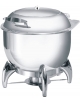 CHAFING DISH PER INDUZIONE - Pentola rotonda per minestra con finestra di osservazione - cm 41x49x53h