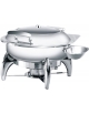 CHAFING DISH PER INDUZIONE - Riscaldatore rotondo con finestra - cm 44x49x30h