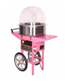 Macchina per zucchero filato con coperchio in policarbonato e vasca inox - mm 960x530x1220h