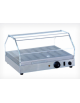 Vetrina calda da banco con basamento in acciaio inox - piano singolo - mm 500x370x276h