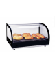 Vetrina calda da banco con basamento in acciaio inox - riscaldamento con resistenza - mm 554x376x311h