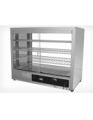 Vetrina calda da banco - telaio in acciaio inox - 4 ripiani estraibili e regolabili - mm 640x340x530h