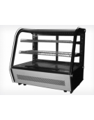 Vetrina refrigerata ventilata da banco - ripiani regolabili inox - vetro doppio - capacità 160 Lt. - mm 880x568x735h