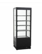 Vetrina refrigerata - illuminazione interna - 4 Ripiani regolabili -  pannello di controllo digitale - colore nero