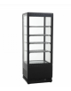 Vetrina refrigerata +2°C / +12°C - capacità 98 Lt. - 4 Ripiani regolabili - pannello digitale - colore nero - mm 425x380x1180h