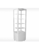 Vetrina refrigerata +2° / +12°C - capacità 235 Lt - 4 ripiani regolabili - 4 ruote girevoli - colore bianco - mm 515x485x1695h