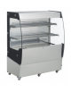Vetrina refrigerata +2 / +12 °C - capacità 200 Lt - ripiani regolabili inox - tendina frontale scorrevole - mm 1000x560x1250h